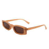 HS1191 - Rectangle Slim Retro Tinted Square Vintage Narrow Wholesale Sunglasses