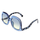 HS1186 - Women Round Oversize Geometric Irregular Fashion Wholesale Sunglasses