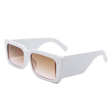 HS1219 - Rectangle Flat Top Retro Tinted Chunky Square Wholesale Sunglasses