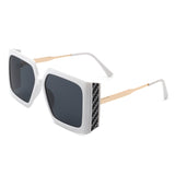 HS2062 - Women Oversize Retro Square Large Fashion Sunglasses