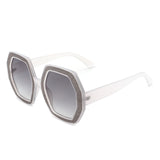 HS2093 - Women Oversize Polygonal Fashion Square Sunglasses