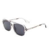 HS1099 - Retro Square Brow-Bar Fashion Aviator Style Vintage Sunglasses