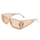 HS2128 - Rectangle Retro Chunky Square Wrap Around Wholesale Sunglasses