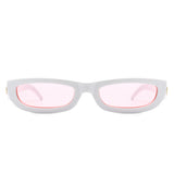 HS1208 - Rectangle Retro Slim Tinted Narrow Wholesale Sunglasses