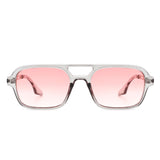 HS1099 - Retro Square Brow-Bar Fashion Aviator Style Vintage Sunglasses