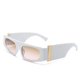HS2138 - Rectangle Chic Oval Lens Chunky Fashion Wholesale Sunglasses