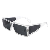 HS2128 - Rectangle Retro Chunky Square Wrap Around Wholesale Sunglasses