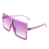 HS1096-1 - Square Oversize Women Flat Top Fashion Sunglasses