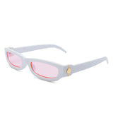 HS1208 - Rectangle Retro Slim Tinted Narrow Wholesale Sunglasses