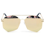 CD17 Modern Flat Lens Polygon Metal Frame Sunglasses - Iris Fashion Inc. | Wholesale Sunglasses and Glasses