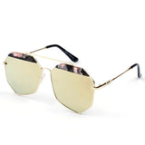 CD17 Modern Flat Lens Polygon Metal Frame Sunglasses - Iris Fashion Inc. | Wholesale Sunglasses and Glasses