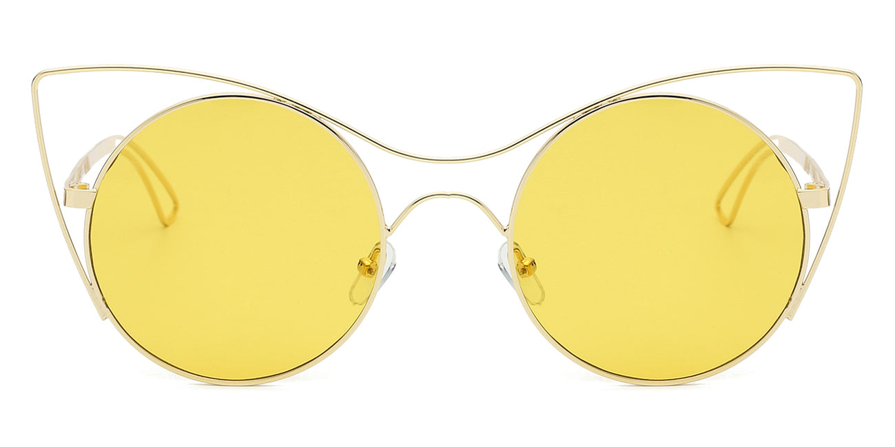 S2049 - Women Round High Pointed Cat Eye Sunglasses - Iris Fashion Inc. | Wholesale Sunglasses and Glasses