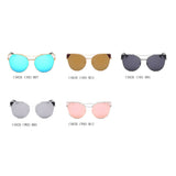 CA02 Women's Trendy Mirrored Lens Cat Eye Sunglasses - Iris Fashion Inc. | Wholesale Sunglasses and Glasses