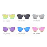 CA06 - Oversize Polygon Mirrored Lens Cat Eye Sunglasses - Iris Fashion Inc. | Wholesale Sunglasses and Glasses