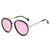 CA13 - Polarized Circle Round Brow-Bar Fashion Sunglasses - Iris Fashion Inc. | Wholesale Sunglasses and Glasses