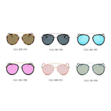 CA13 - Polarized Circle Round Brow-Bar Fashion Sunglasses - Iris Fashion Inc. | Wholesale Sunglasses and Glasses