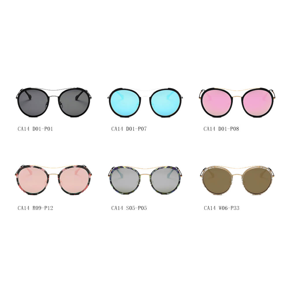 CA14 - Retro Polarized Lens Circle Round Sunglasses - Iris Fashion Inc. | Wholesale Sunglasses and Glasses