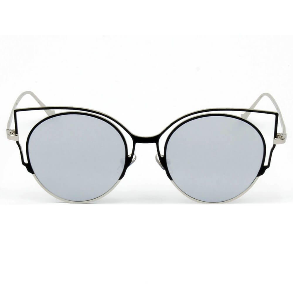 A20 Women's Signature Cut-Out Round Cat Eye Sunglasses - Iris Fashion Inc. | Wholesale Sunglasses and Glasses