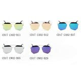 CD17 Modern Flat Lens Polygon Metal Frame Sunglasses - Iris Fashion Inc. | Wholesale Sunglasses and Glasses