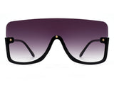 HS1004 - Oversize Half Frame Retro Square Fashion Wholesale Sunglasses