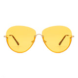 S2026 - Half Frame Oversize Aviator Sunglasses - Iris Fashion Inc. | Wholesale Sunglasses and Glasses