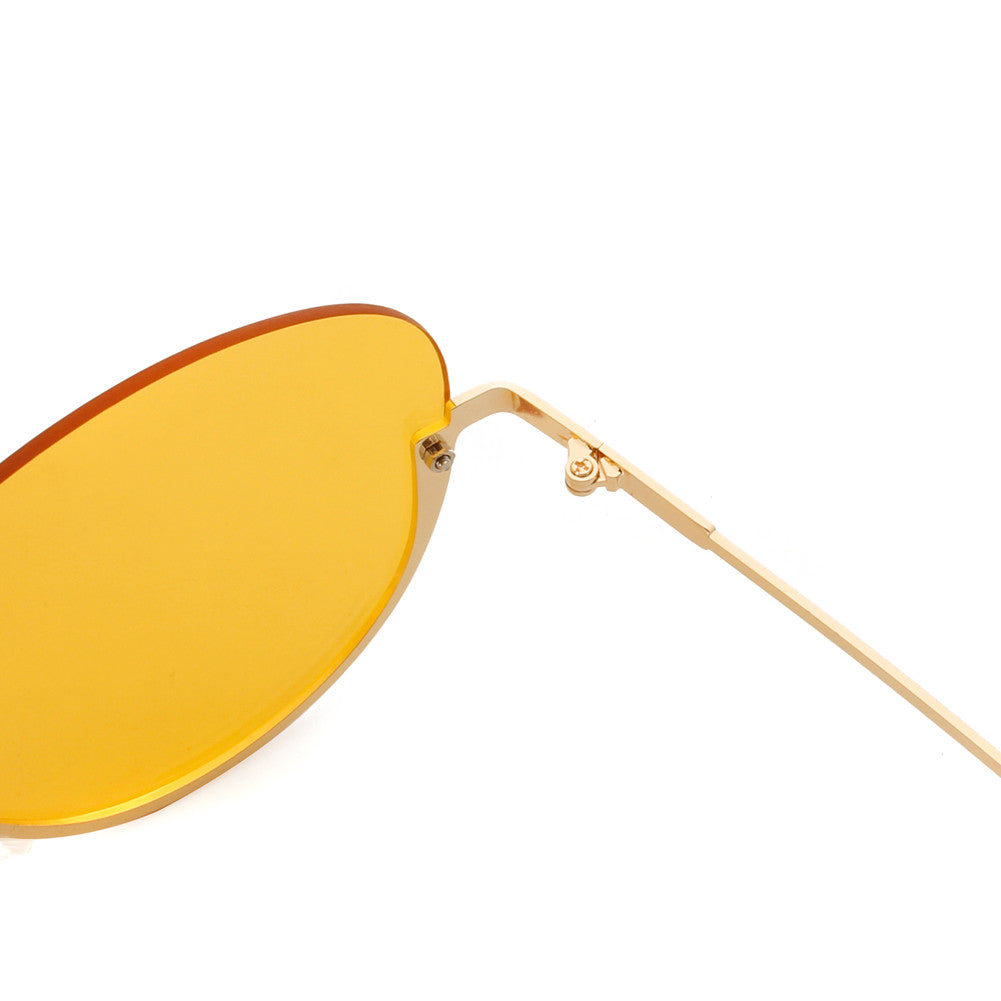 S2026 - Half Frame Oversize Aviator Sunglasses - Iris Fashion Inc. | Wholesale Sunglasses and Glasses