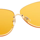 S2026 - Half Frame Oversize Aviator Sunglasses - Iris Fashion Inc. | Wholesale Sunglasses and Glasses