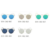 D39 - Trendy Round Cut Out Browline Sunglasses - Iris Fashion Inc. | Wholesale Sunglasses and Glasses