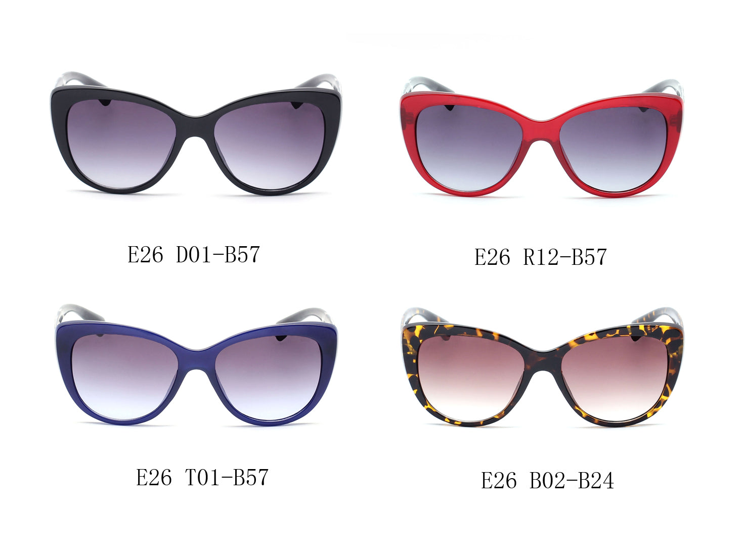 E26 - Deluxe Bold Pillow Frame Cat Eye Sunglasses - Iris Fashion Inc. | Wholesale Sunglasses and Glasses