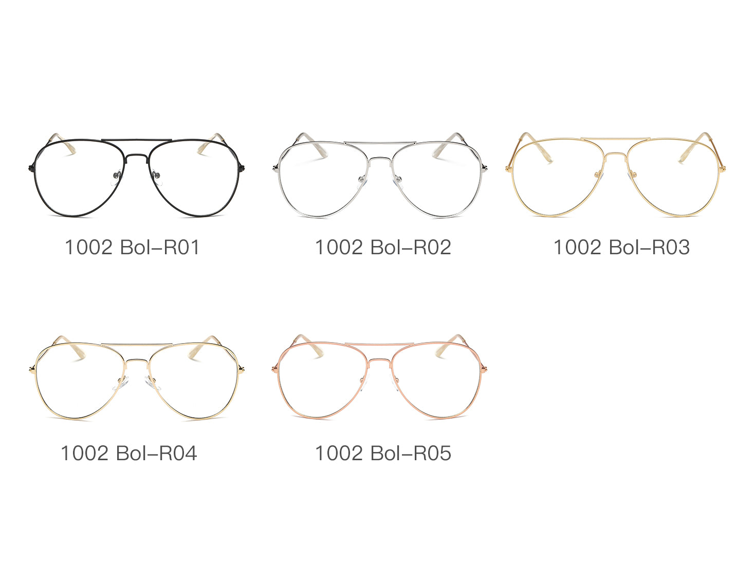 F1002 Trendy Teardrop Aviator Clear Lens Sunglasses - Iris Fashion Inc. | Wholesale Sunglasses and Glasses