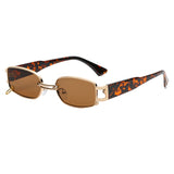 H1020 - Retro Metal Vintage Rectangle Fashion Sunglasses