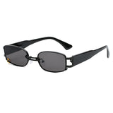 H1020 - Retro Metal Vintage Rectangle Fashion Sunglasses
