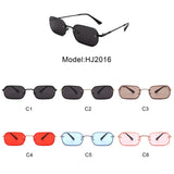 HJ2016 - Slim Retro Rectangle Small Narrow Vintage Wholesale Sunglasses