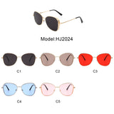 HJ2024 - Women Geometric Butterfly Shape Hexagonal Cat Eye Tinted Fashion Sunglasses