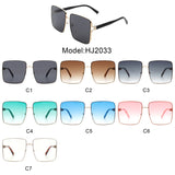 HJ2033 - Square Tinted Fashion Oversize Women Sunglasses