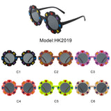 HK2019 - Children Junior Round Circle Cute Heart Kids Wholesale Sunglasses