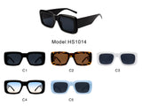 HS1014 - Retro Square Vintage Bold Designer Fashion Sunglasses
