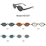 HS1037 - Retro Circle Small Round Narrow Slim Vintage Sunglasses