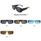 HS1040-1 - Rectangle Vintage Flat Top Retro Fashion Sunglasses