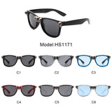 HS1171 - Rhinestone Gothic Skull Square Wholesale Sunglasses