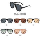 HS1192 - Retro Square Fashion Aviator Vintage Wholesale Sunglasses