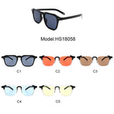 HS18058 - Retro Vintage Square Aviator Fashion Sunglasses