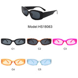 HS18063 - Retro Rectangle Vintage Small Square Fashion Sunglasses