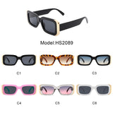 HS2089 - Rectangle Narrow Fashion Tinted Square Sunglasses