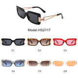 HS2117 - Women Chic Square Irregular Design Fashion Sunglasses