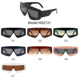 HS2131 - Rectangle Chunky Oversize Square Tinted Flat Top Wholesale Sunglasses