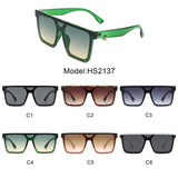HS2137 - Square Flat Top Women Fashion Oversize Wholesale Sunglasses