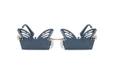 HW2003 - Metal Rimless Butterfly Shape Fashion Sunglasses