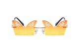 HW2003 - Metal Rimless Butterfly Shape Fashion Sunglasses