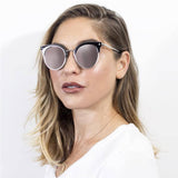 CA05 - Women Half Frame Round Cat Eye Polarized Sunglasses - Iris Fashion Inc. | Wholesale Sunglasses and Glasses